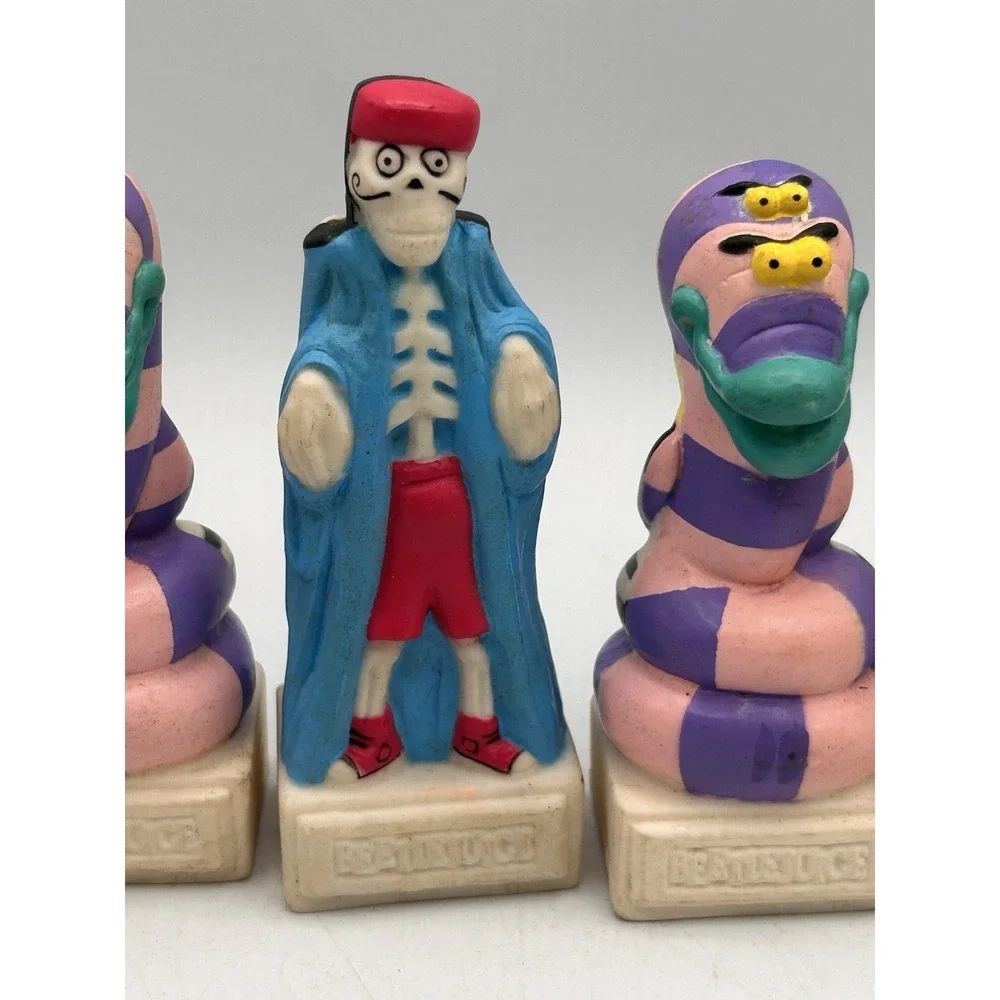 Vintage Burger King Beetlejuice Toys‎ Figures 5 Double Sided Geffen 1989